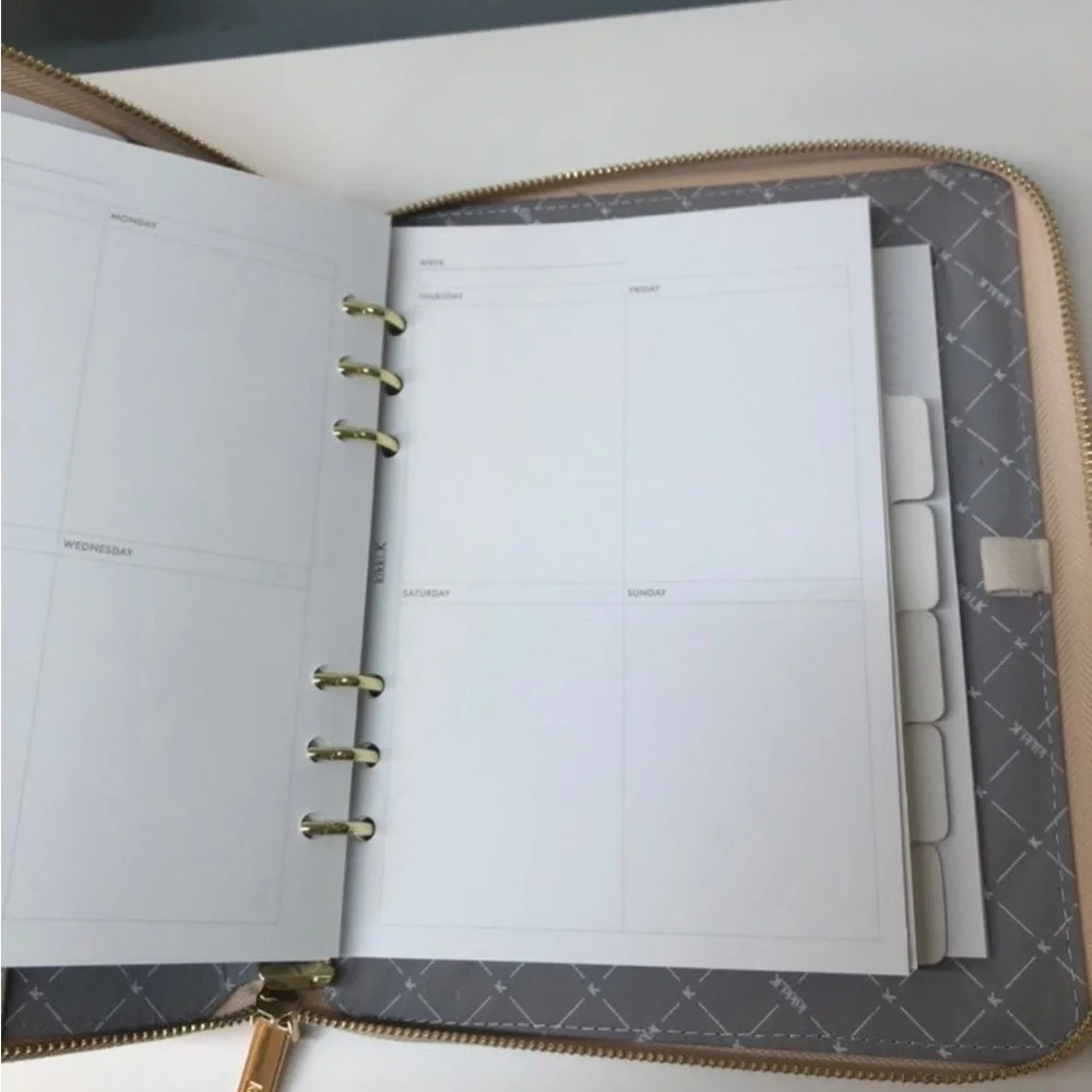 Kikki.K A5 Beige Croco Embossed Planner